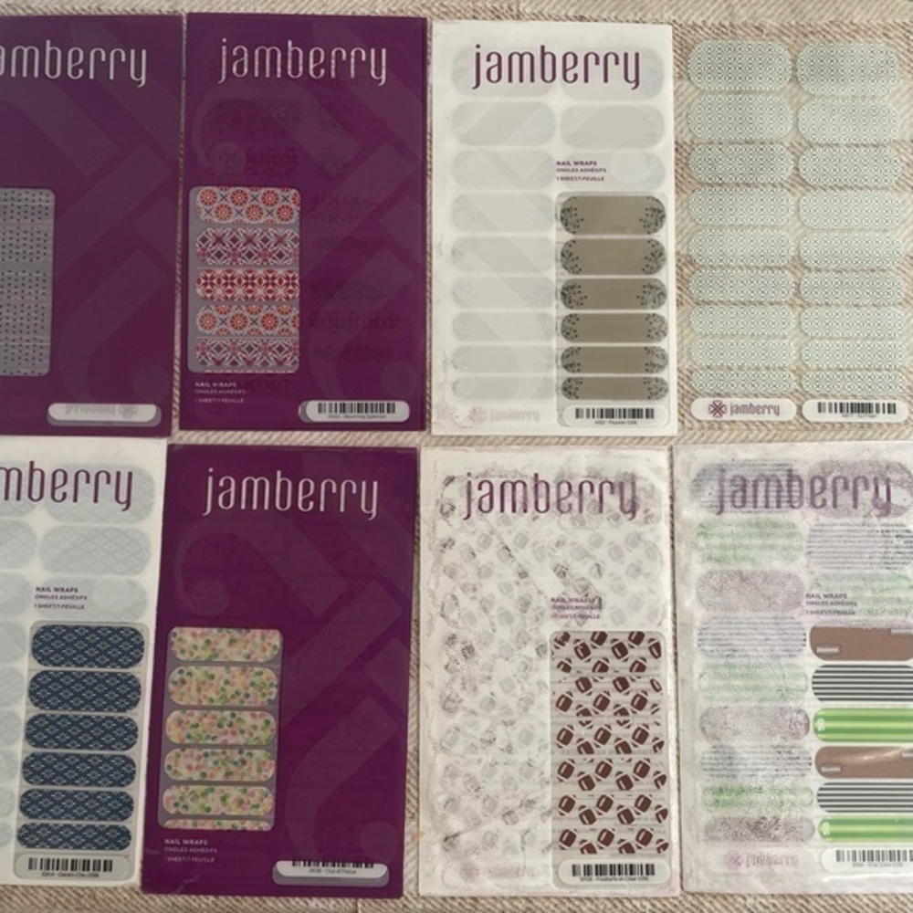 Jamberry nail wrap set of various colors and prints NEW